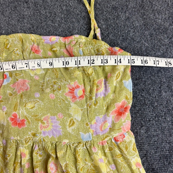 BILLABONG Women’s Green Floral Sun Dress Spaghetti Strap Tie Back size: Medium - Picture 5 of 6